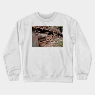 Abandoned steam loco in Greece Crewneck Sweatshirt